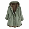 winter jacket coat for women warm fuzzy fleece plaid printed outwear comfy button side split hoodies with pockets miniinthebox