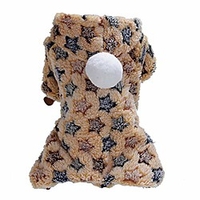 winter pet dog puppy warm dot star print costume soft coat hoodie jacket apparel for dogs puppies easy to wear 1 xs