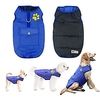 winter waterproof dog vest coats jackets, warm reversible outwear for small medium large dogs, blue, m size miniinthebox