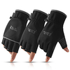 Winter Winter Gloves Bike Gloves / Cycling Gloves Touch Gloves Anti-Slip Waterproof Windproof Warm Fingerless Gloves Sports Gloves Fleece Black / Silver Black Grey for Adults