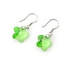 Wintersweet Shaped Crystal And 925 Sterling Silver With Platinum Plated Earrings