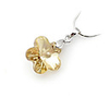 Wintersweet Shaped Crystal And 925 Sterling Silver With Platinum Plated Pendant - Champagne