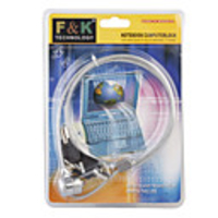 Wire Rope Security Cable with Key Lock for Laptops (1M-Length)