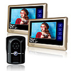 Wired 7 inch Hands-free 800480 Pixel One to Two Video Doorphone Doorbell Intercom 1/4 Inch Color CMOS Sensor Outdoor Unit Wall Mounted