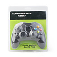 Wired Dual Shock Game Pad Compatible with XBOXTM (Black)