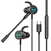 Wired Dynamic Headphone Type-C In-ear Gaming Earphone with Mic for Phone