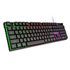 Wired Gaming Keyboard Mechanical Feeling Backlit Keyboards USB 104 Keycaps Waterproof Computer Game Keyboards
