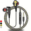 Wired In-ear Earphone 3.5mm Audio Jack Stereo with Microphone with Volume Control InLine Control for Sport Fitness