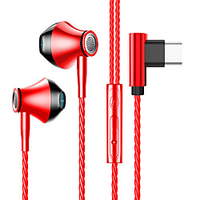 Wired In Ear Earphones Bass Headset Type-C Plug for Convenient Mobile Gaming Movie Sports with Microphone