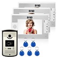 Wired RFID 7 inch Hands-free One to Three video doorphone / CMOS / 1/3 Inch / 420TVLine / 