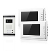 Wired Video Intercom Doorbell 7 Inch Hands-free 800480 Pixel One to Two Video Doorphone Door Phone Doorbell Night Vision Cmos Camera 2 Monitors for Home Door Access Control Security