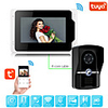 Wired Video Intercom System With Tuya 7 Inch Video Doorbell Door Phone System Wired Video Door Phone HD 1080P Camera Kits Support Unlock Monitoring Dual-way Intercom for Villa Home Office Apartment