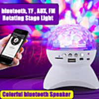 Wireless bluetooth Speaker Stage Light RGB LED Crystal Ball Effect Light DJ Club Disco Party Lighting Rechargeable USB/TF/FM