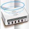 Wireless Fast Charger and USB Charger 818F 6 Desk Charger Station LCD Display / with Smart Identification / with Quick Charge 3.0 / with Type-C US Plug / EU Plug / UK Plug Charging Adapter