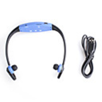 Wireless Handsfree Headset Sport MP3 Player - Blue