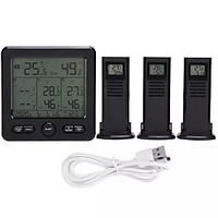 Wireless indoor outdoor thermometer for weather station TS-6210 digital weather thermometer with clock calendar and humidity