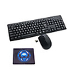 Wireless Keyboard Mouse Pad Set 2.4GHz Portable Multimedia 104 Keys Keyboard Notebook Laptop For Office Home