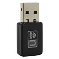 Wireless Mini USB Network Dongle (802.11n,  150 Mbps,  Black)