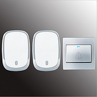 Wireless One to Two Doorbell Music / Ding dong Non-visual doorbell Surface Mounted