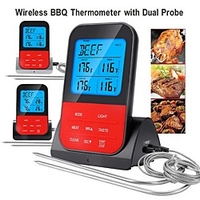 Wireless Waterproof BBQ Thermometer Digital Cooking Meat Food Oven Grilling Thermometer With Timer