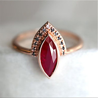 wish hot new product european and american fashion retro 18k gold inlaid pigeon blood ruby two-in-one ring factory direct sales miniinthebox