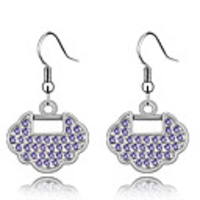 Wishful Lock Crystal Earrings