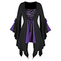 Witch Punk Gothic Medieval Vacation Dress Dress Masquerade Women