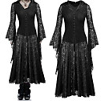 Witch Retro Vintage Victorian Vacation Dress Dress Masquerade Women