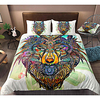 Wolf Print 3-Piece Duvet Cover Set Hotel Bedding Sets Comforter Cover with Soft Lightweight Microfiber,  Include 1 Duvet Cover,  2 Pillowcases for Double/Queen/King(1 Pillowcase for Twin/Single)