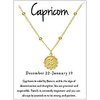 women 12 constellation zodiac pendant necklace gold alloy horoscope astrology chain jewelry gifts for girls(capricorn)