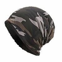 women and men winter warm hats baggy camouflage crochet hats wool ski beanie skull caps