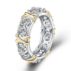 Women Band Ring AAA Cubic Zirconia Crossover Gold Copper Titanium Steel Letter Donuts Lucky Elegant Romantic Sweet 1pc 6 7 8 9 10 / Women