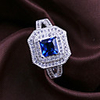 Women Band Ring Cubic Zirconia Classic Blue Copper Silver-Plated Stylish Luxury 1pc 6 7 8 9 10 / Women