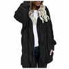 women coat,  whear fuzzy fleece hoodies cardigan open front plush parka faux fur outerwear jacket with pockets(black,  s) miniinthebox