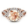 Women Engagement Ring Citrine Solitaire Champagne Cubic Zirconia Rose Gold Plated 18K Rose Gold Plated Ball Ladies Classic Holiday 6 7 8 9 10 / Women