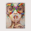 Women Face Palette Portrait Hand Painted Pop Art Wall Art Canvas Oil Painting Decorativos For Home Hotels Galley Rolled Without Frame