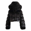 women fashion faux fur warm furry hooded faux fox fur jacket long sleeve coats outerwear miniinthebox