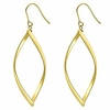 women girls dangle earrings, classic titanium stainless steel wave pattern twist drops earrings for sensitive ears