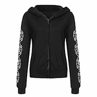 women gothic-hoodie witchcraft punk-cardigan-jacket - waist rope hoodie jacket top long sweatshirt miniinthebox