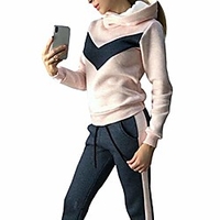 women hoodies pant clothing set casual 2 piece set warm clothes patchwork tracksuit women set top pants ladies suit dark grey
