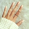 Women Knuckle Ring Geometrical Gold Silver Alloy Leaf Stylish Geometric Trendy 6pcs 9 / Women