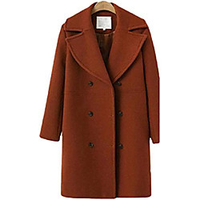 women long jacket notched lapel double breasted trench coat outwear, 1, x-small miniinthebox