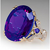 Women Promise Ring Synthetic Aquamarine Classic Purple Yellow Blue Copper Joy Mood Stylish 1pc 6 7 8 / Women