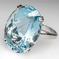Women Ring Aquamarine Classic White Light Blue Copper Joy Stylish 1pc 6 7 8 9 10 / Women