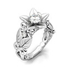 Women Ring Cubic Zirconia Fancy Silver Alloy Flower Elegant Trendy 1pc 6 7 8 9 10 / Women