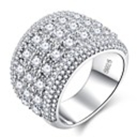 Women Ring Cubic Zirconia Geometrical Silver Brass Copper Star Fashion 1pc 6 7 8 9 10 / Women