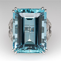 Women Ring Synthetic Aquamarine Classic Light Blue Light Blue 2 Copper Joy Stylish 1pc 7 8 9 10 / Women