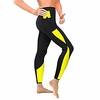 women sauna weight loss slimming neoprene pants with side pocket hot thermo fat burning sweat leggings (black-yellow,  2xl) (renewed)