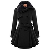women warm elegant slim coat jacket thick parka overcoat long winter anorak outwear (xxl,  black) miniinthebox