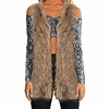 Women Warm Thickening Coat Jacket Faux Fur Fox Mink Parka Outwear Cardigan Vest(Brown, Small) miniinthebox